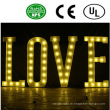 Hochwertige LED Frontleuchte Eisen Bulb Letter Signs-Romantische Liebe